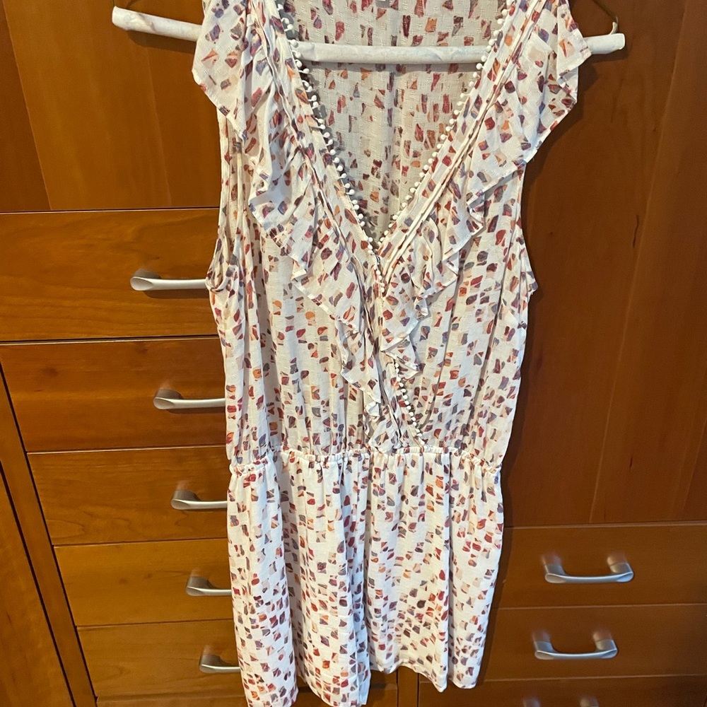 En Creme patterned romper with v neck